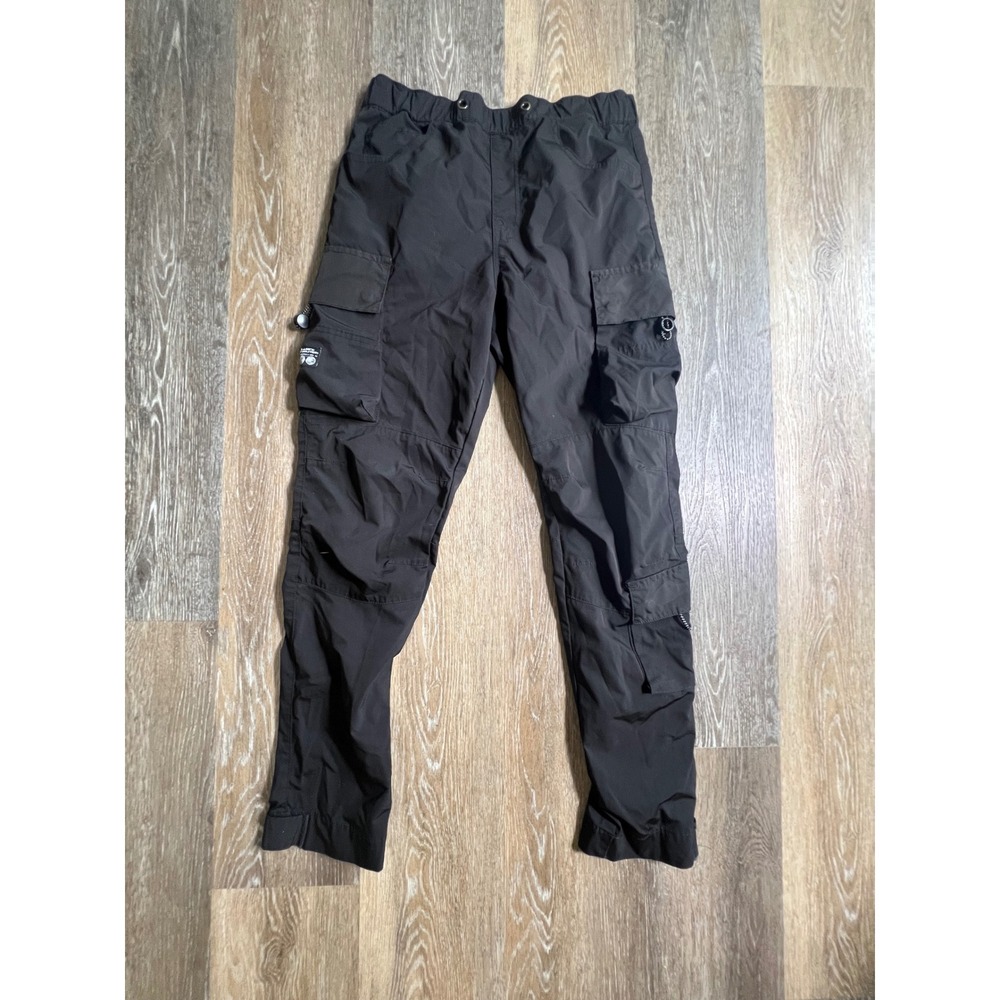 Grindhouse Denim Cargo Pants Mens Small Black Tactical Techwear Streetwear Pants